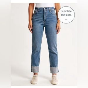 Abercrombie Ultra High Rise Ankle Straight Jean